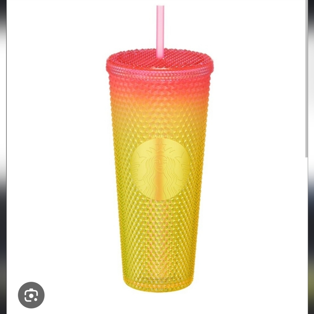 Starbucks Yellow Studded Cold Cup
